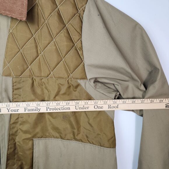 Vtg Hunting Jacket Mens L Duck Canvas Quilted Corduroy‎ Collared Outdoors Rugged - Picture 7 of 11